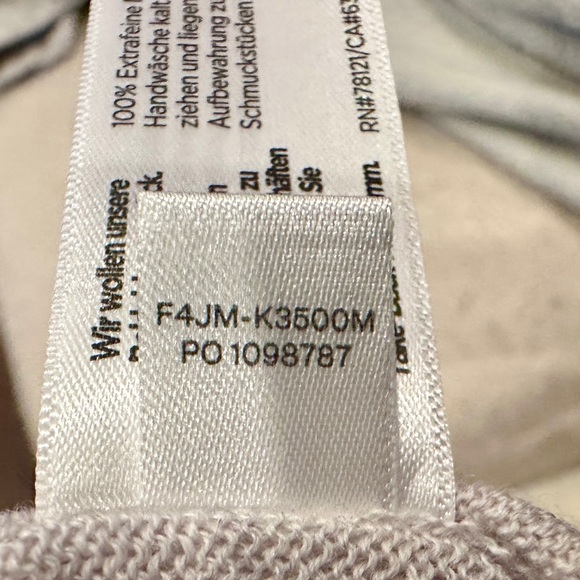 NWT Eileen Fisher 100%  Fine Merino Wool Long Cardigan Sea Salt Grey - Size M - Picture 5 of 8